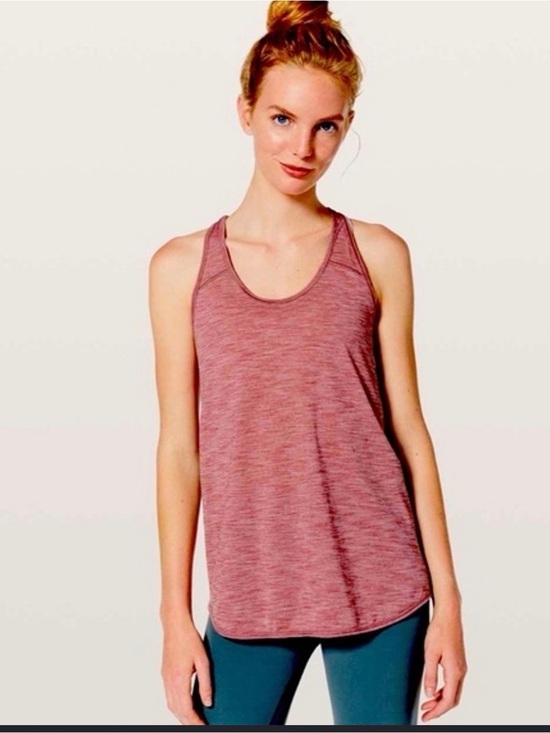 lululemon athletica Tops - Lululemon Heathered Mauve Racerback Tank Top